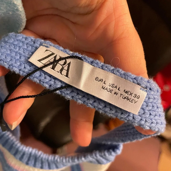 Zara Striped Knit Halter Sweater Top - Picture 2 of 4